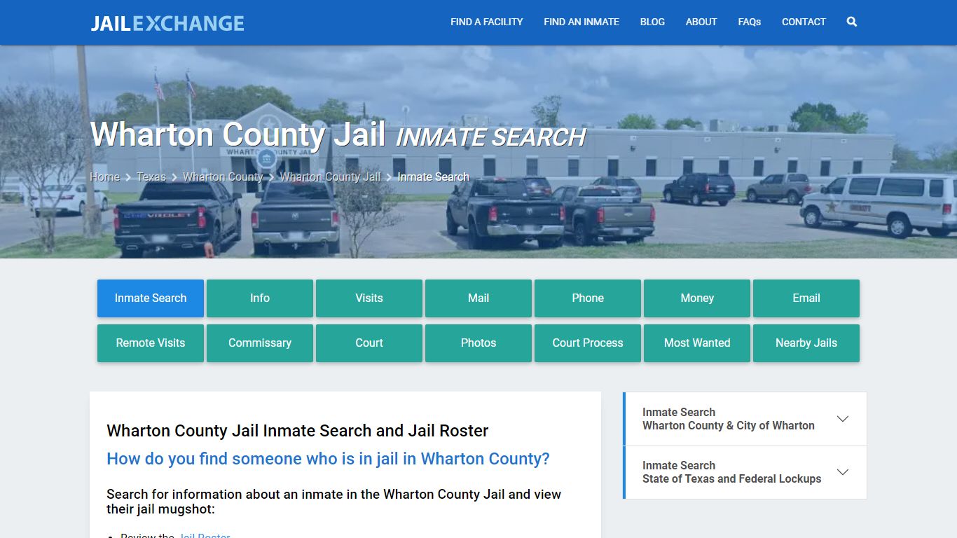 Inmate Search: Roster & Mugshots - Wharton County Jail, TX
